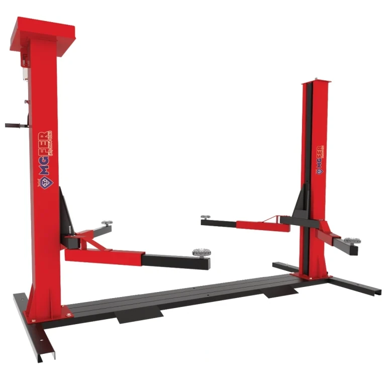Elevador automotivo Flex de 2.600 kg, duas colunas com duplo sistema de lubrificação