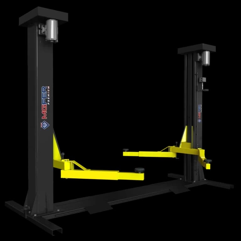 Elevador automotivo Flex Premium de 4.100 kg com dois motores e trava de braço de série